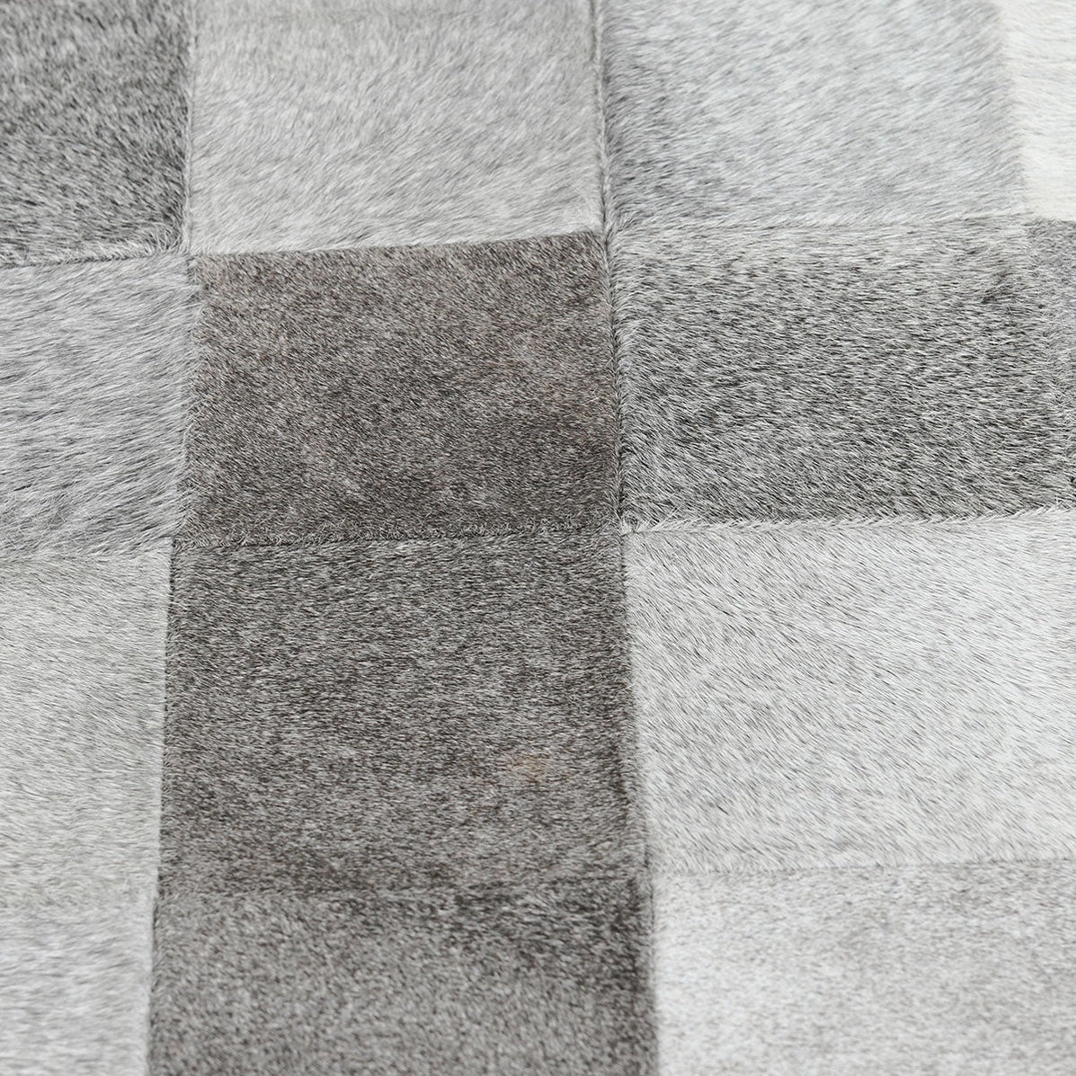 Achen Gray Hair on Hide Iron Bench 28&quot;