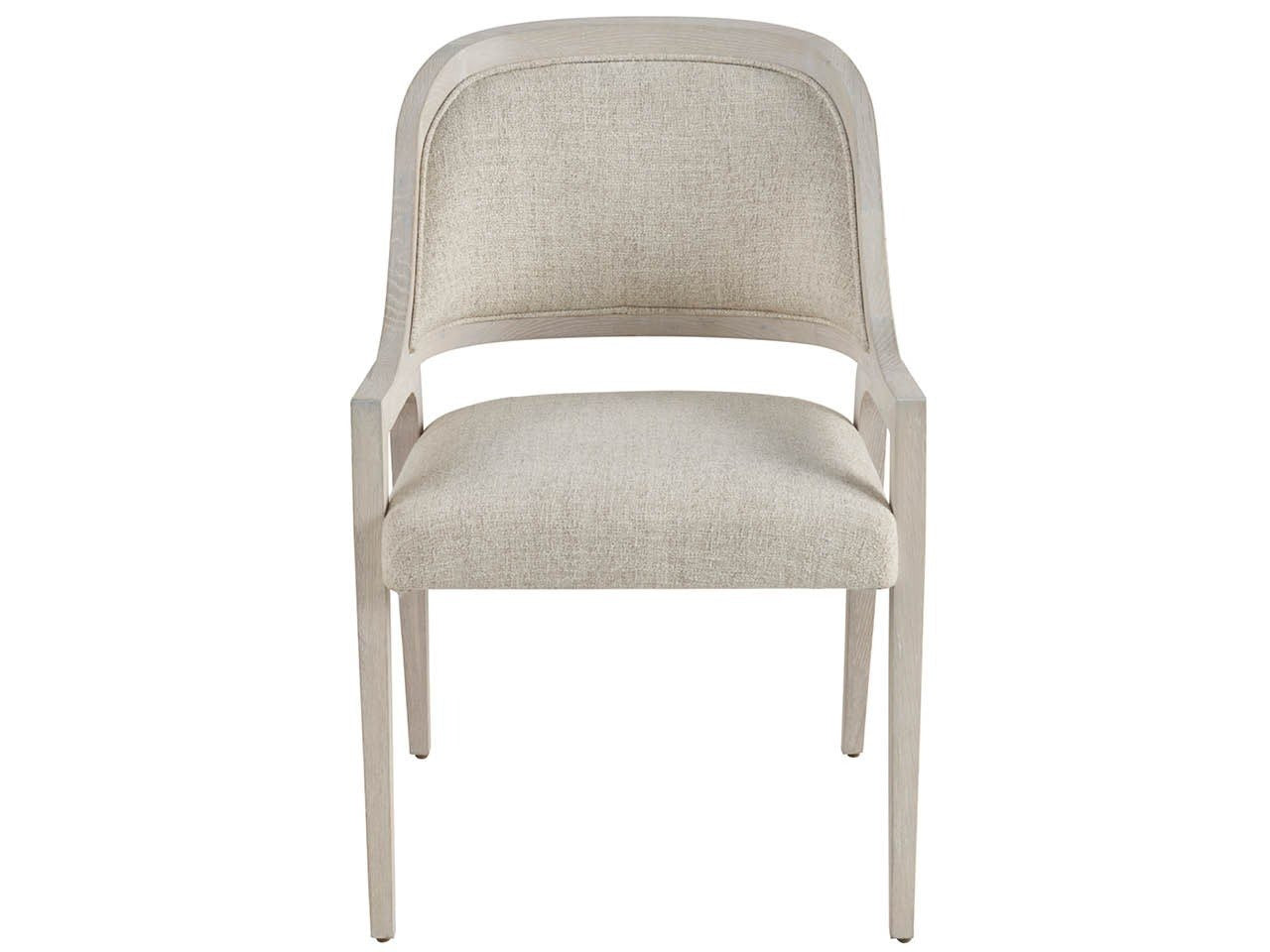 Carmen white oak upholstered arm chair