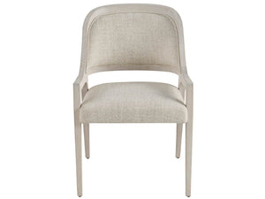 Carmen white oak upholstered arm chair — view 3