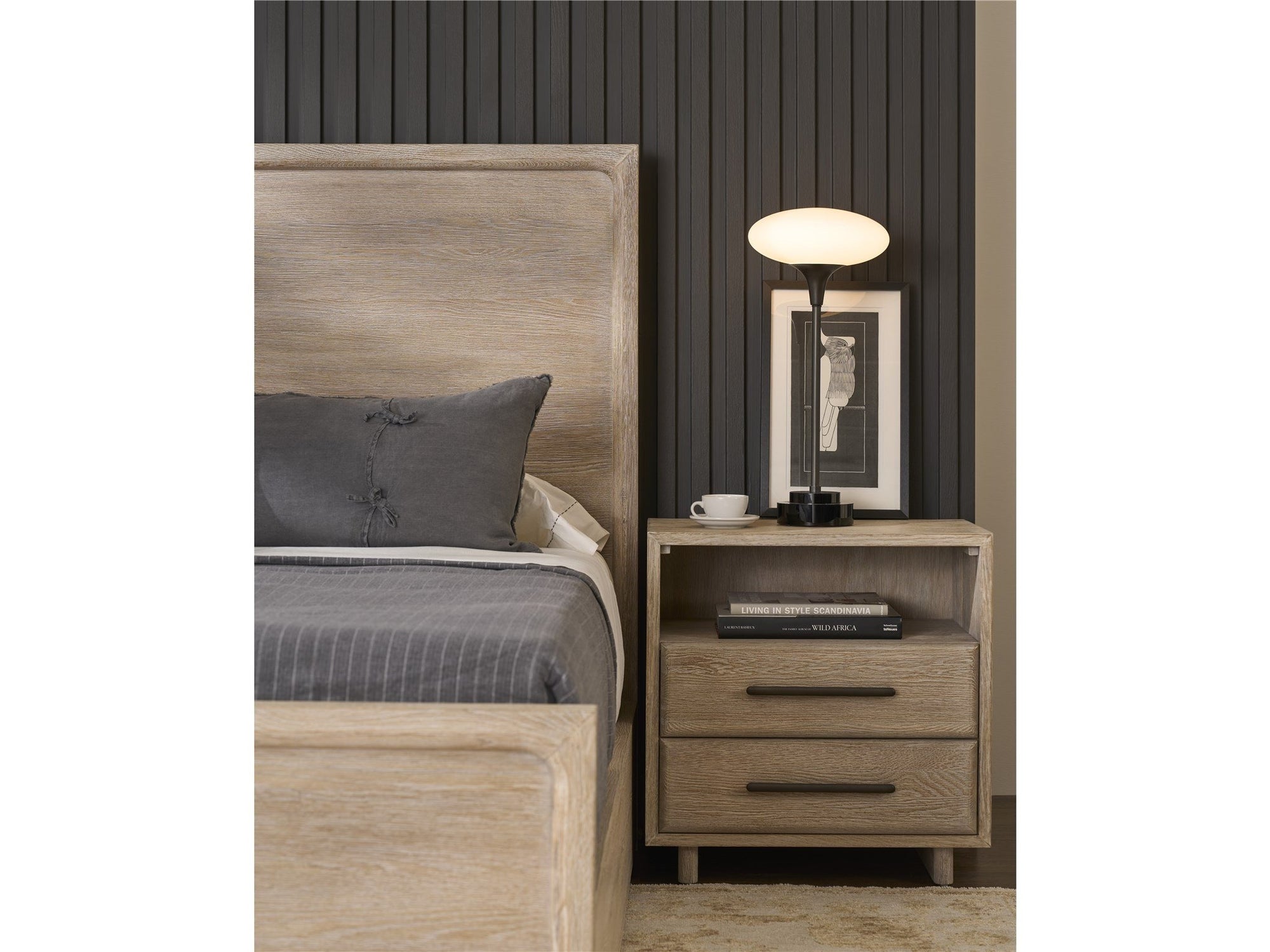 Modern Sand Queen Panel Bed