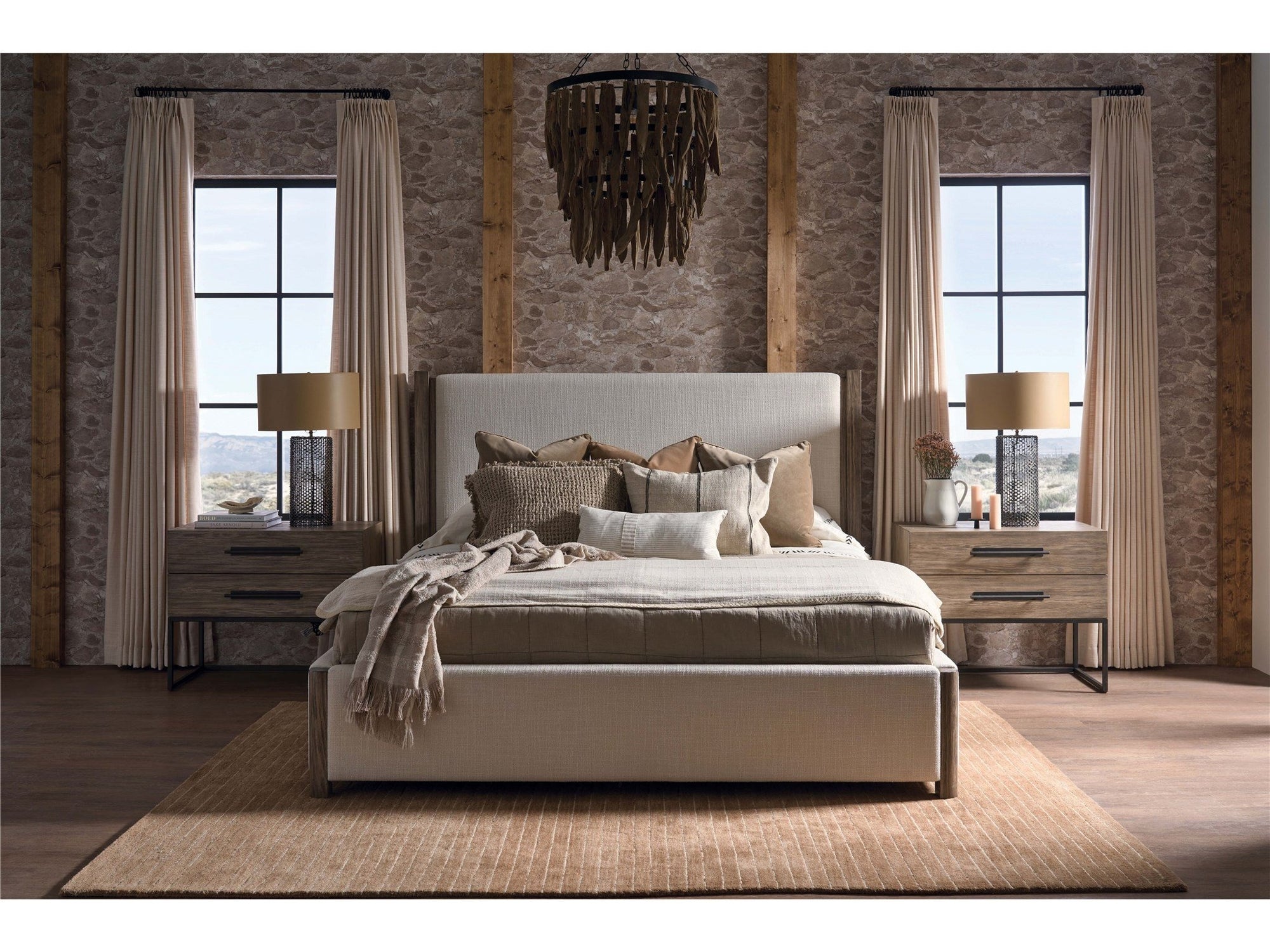 Dwell Latte Metal Base Nightstand 34&quot;