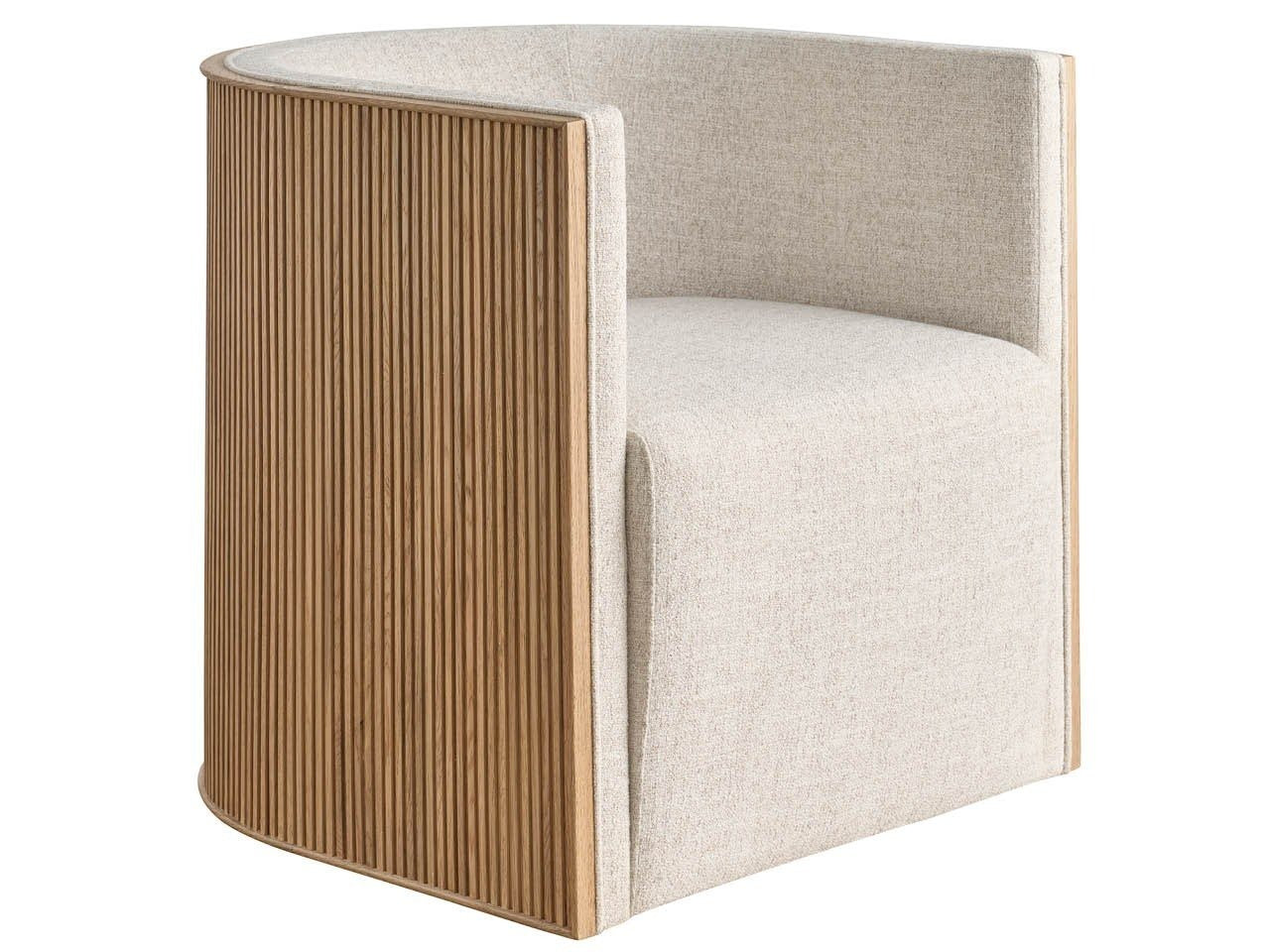 Tanner Natural Oak Swivel Club Chair