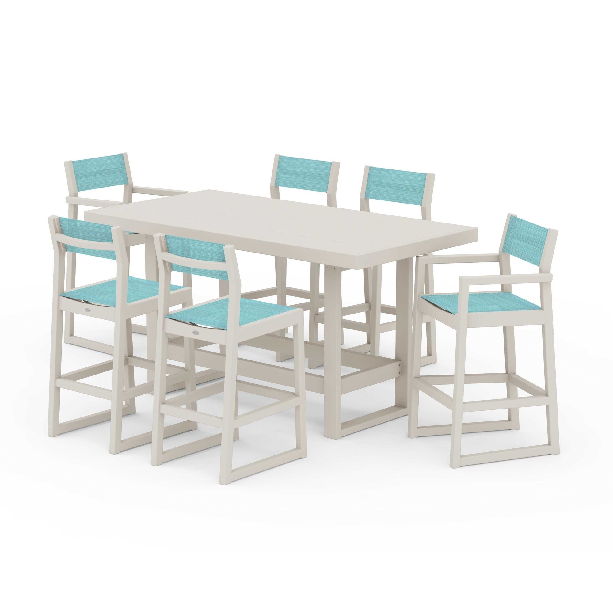 EDGE Sling 7-Piece Bar Table Set