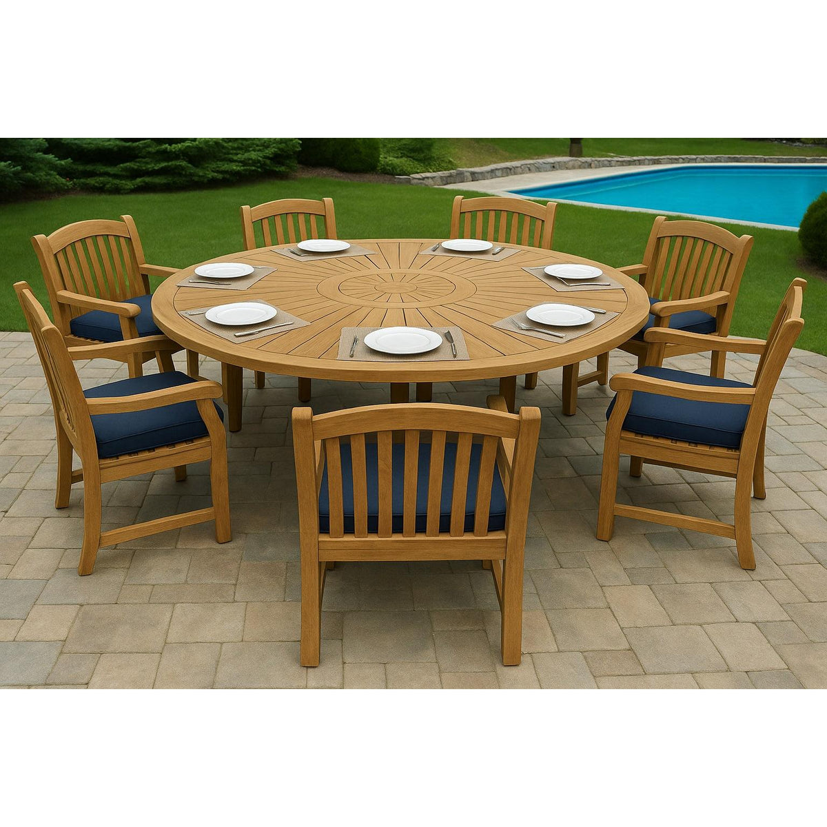 Komodo Teak 7pc Outdoor Dining Set (Teak 70