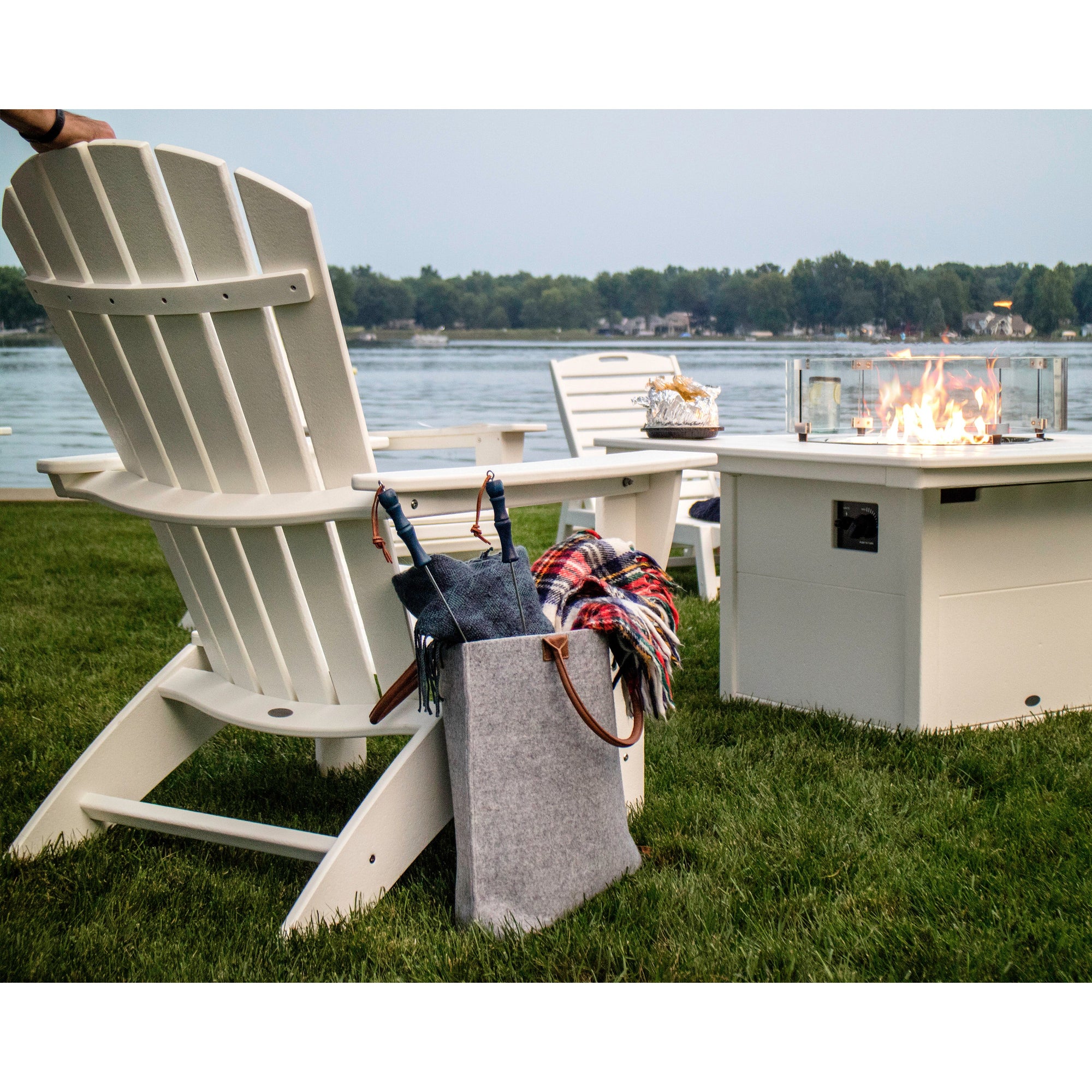 Polywood Nautical Curveback Adirondack Chair