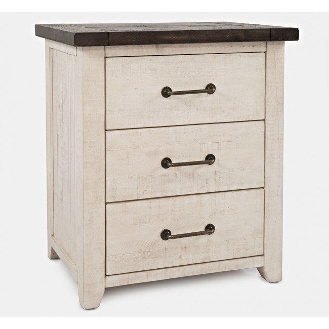 Loft 3-Pc Panel Bedroom Set in Vintage White