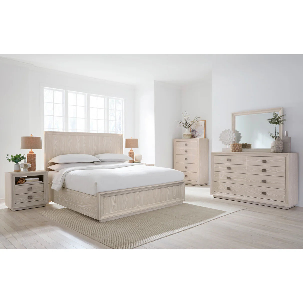 Maxime Sugar 3-Pc Bedroom Set (Queen Bed, Dresser, Nightstand)