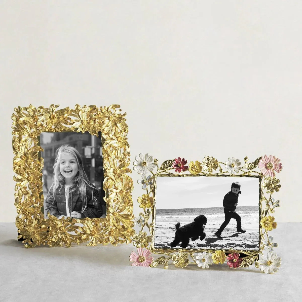 Michael Aram Wildflowers picture frames styled with photos