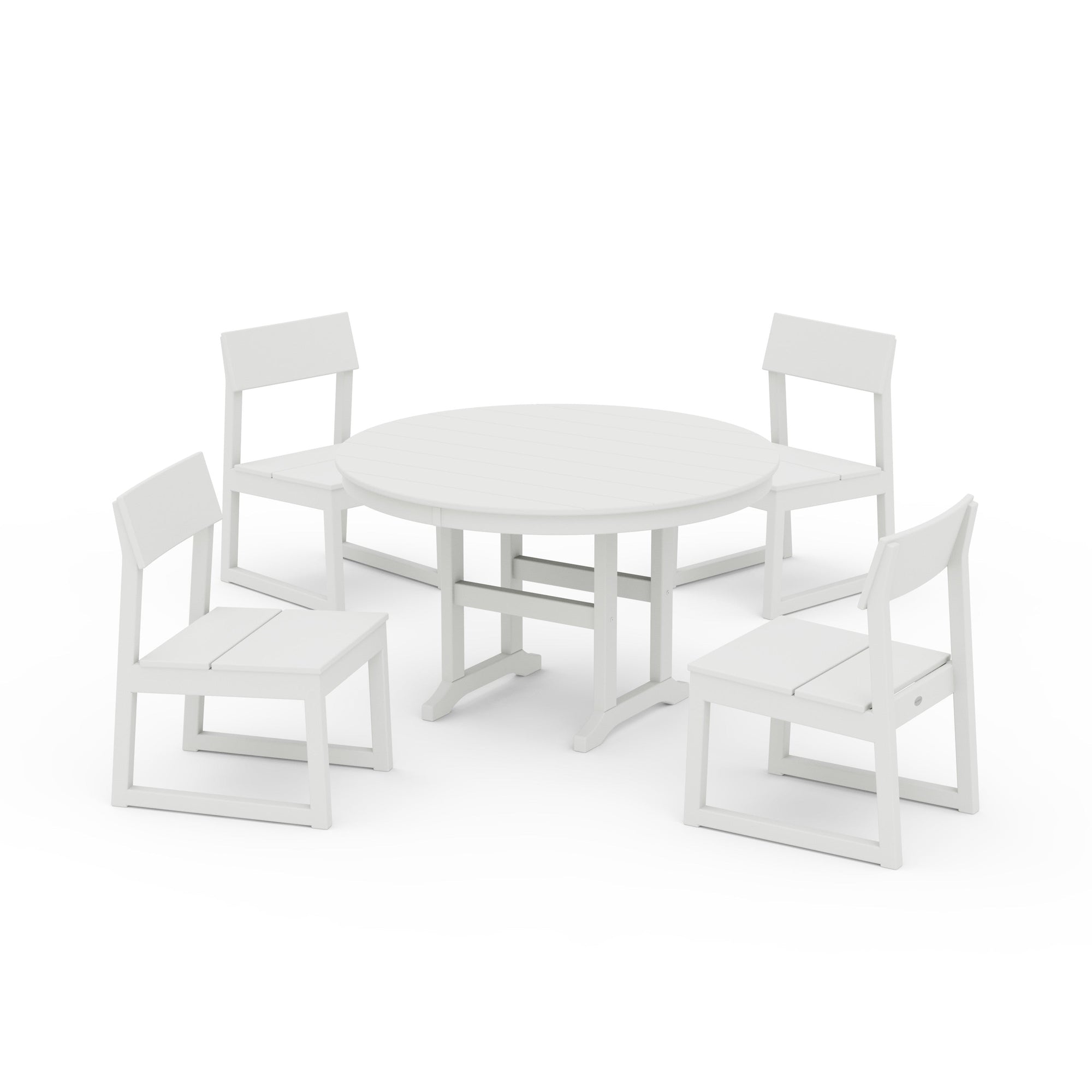 EDGE Side Chair 5-Piece Round Farmhouse Dining Set