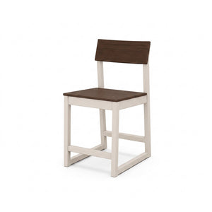 Polywood EDGE Two-Tone Counter Side Chair — Sand / Kona two-tone — view 5