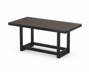 Polywood EDGE Two-Tone 78" Counter Table — Black / Driftwood two-tone — view 2