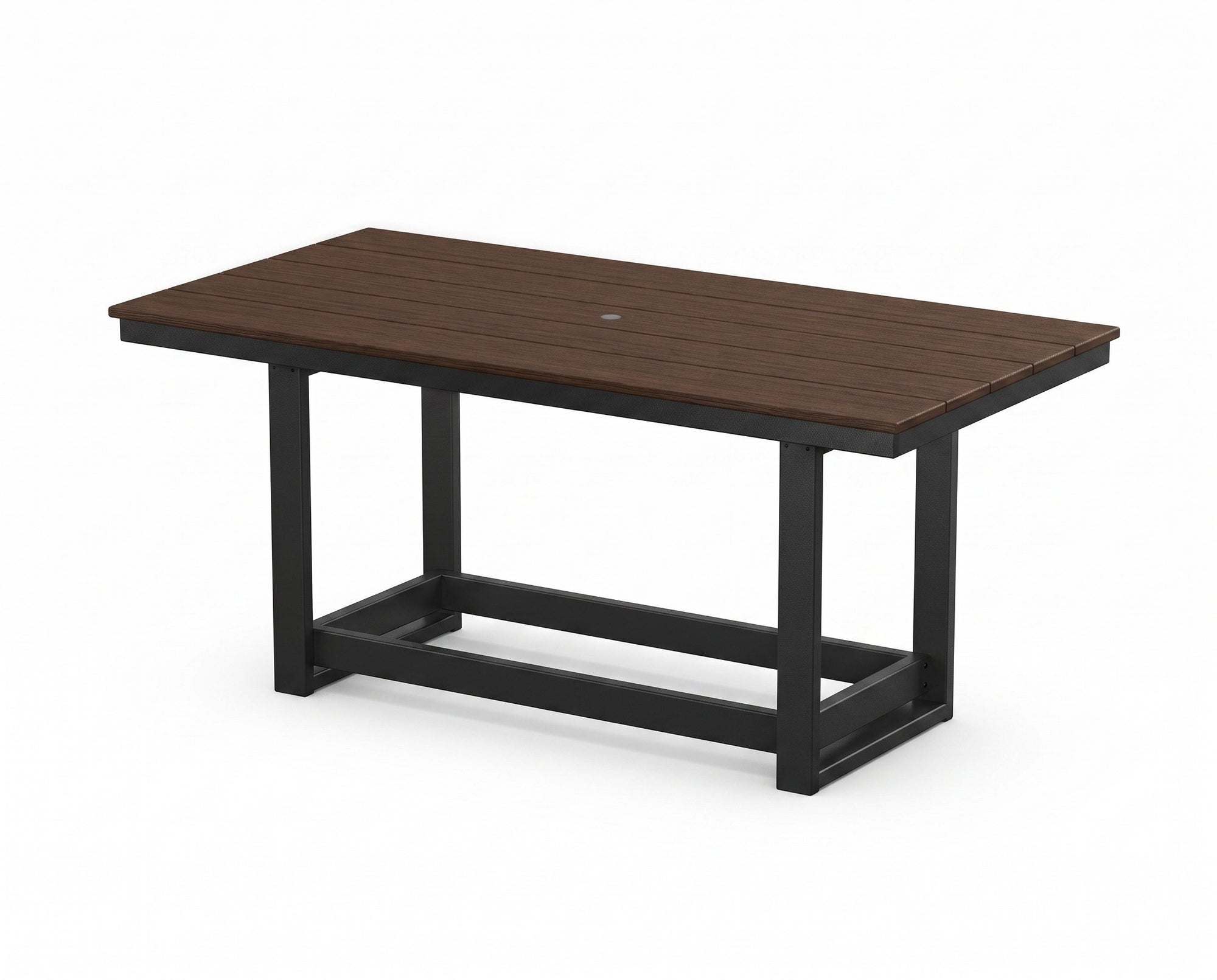 Polywood EDGE Two-Tone 78" Counter Table — Black / Kona two-tone