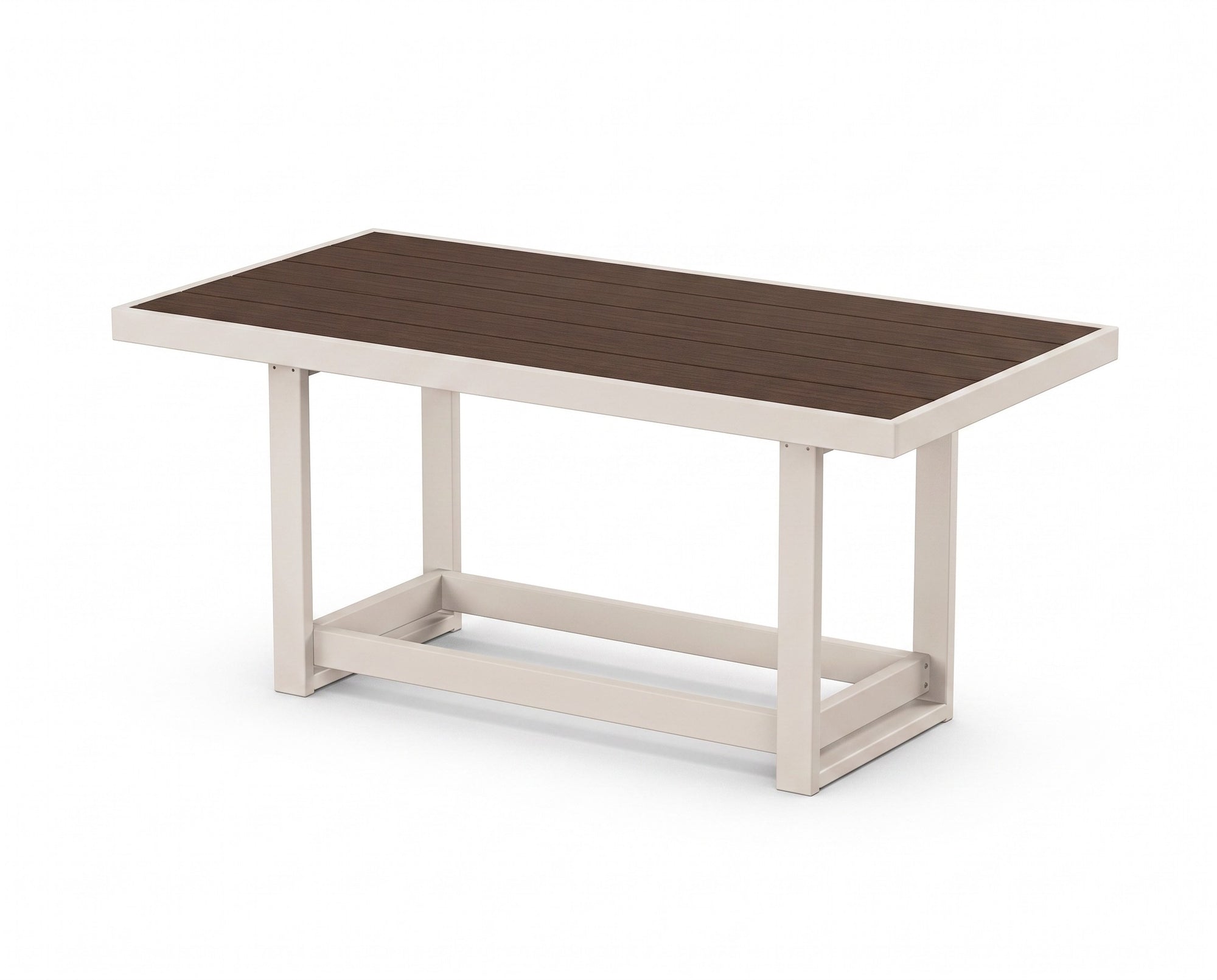 Polywood EDGE Two-Tone 78" Counter Table — Sand / Kona two-tone