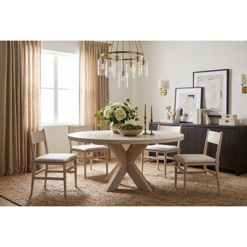 Dwell Glacier 5-Pc Dining Set Round Extendable 54"-72"