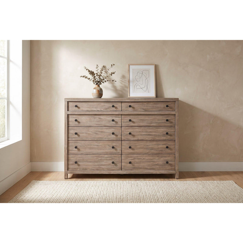 Dwell Latte 68" 10-Drawer Dresser
