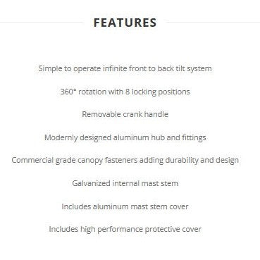 Polaris 13-Foot Cantilever Umbrella with Base - Treasure Garden Commercial Grade High-Performance in White (FLOOR SAMPLE)