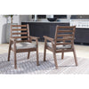 Poly Redwood Outdoor Arm/Dining Chair With Cushion