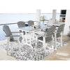 Poly Outdoor Grey &amp; White Two-Tone 72&quot;Counter Height 5pc Dining Set