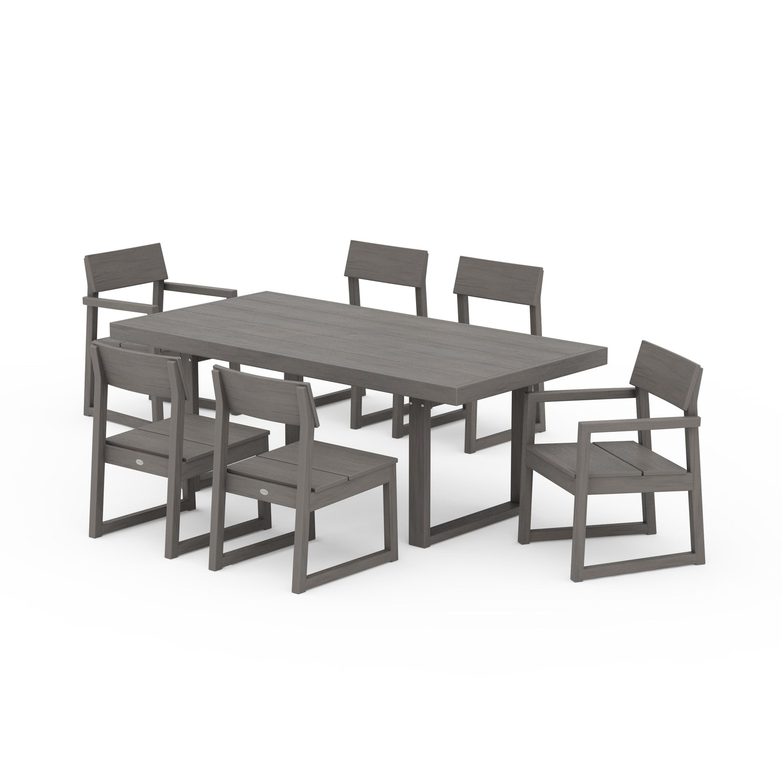 Polywood EDGE 7-Piece Dining Set - Two-Tone & Vintage Finishes