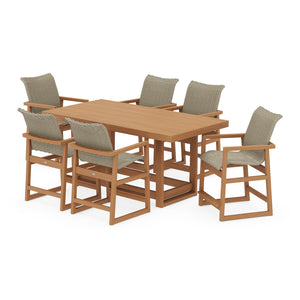Polywood EDGE Woven 7-Piece Counter Set - Two-Tone — view 3