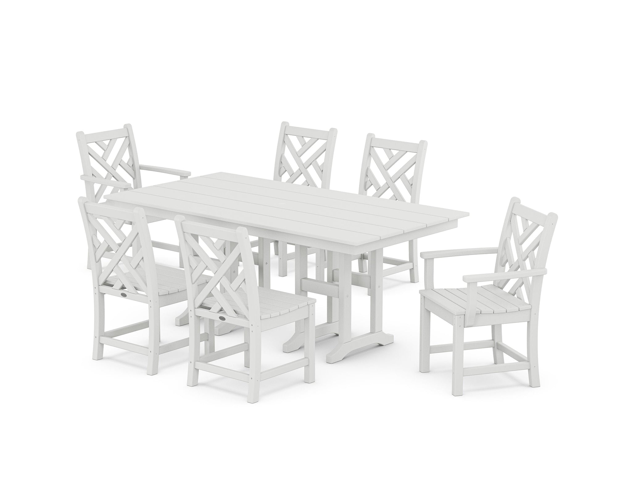 Chippendale 7-Piece Farmhouse Dining Set