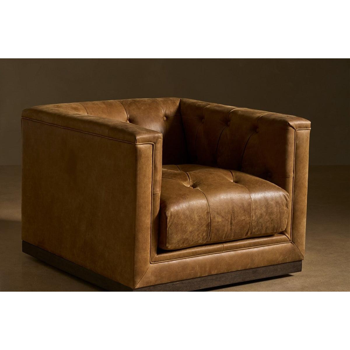 Universal Quinn Swivel Club Chair – Brown