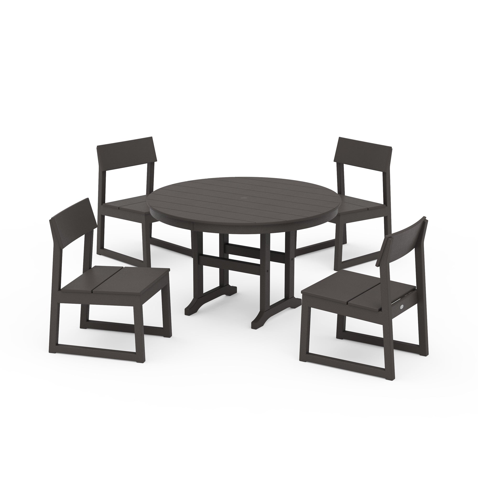 EDGE Side Chair 5-Piece Round Farmhouse Dining Set