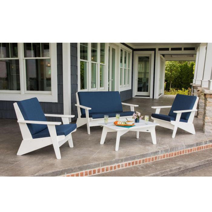 Riviera Polywood Lounge Set Polywood Rivera Outdoor 4pc Seating