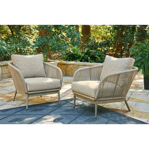 Rope Outdoor Pair of Club Chairs