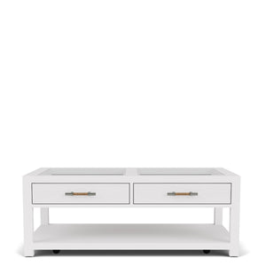 Hilton Head Coastal 48" White Coffee Table — view 3