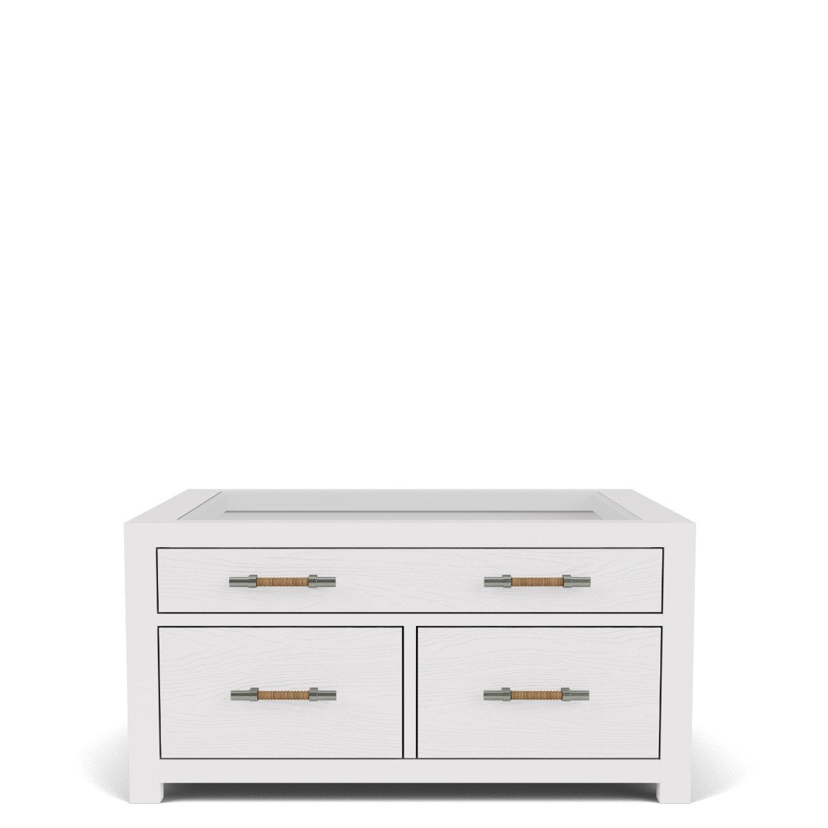 Hilton Head Coastal 36" White Square Coffee Table