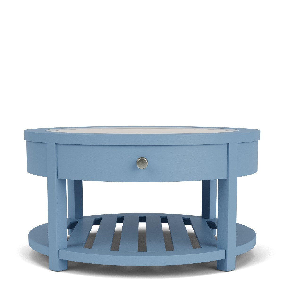 Hilton Head Coastal Blue 34" Round Coffee Table