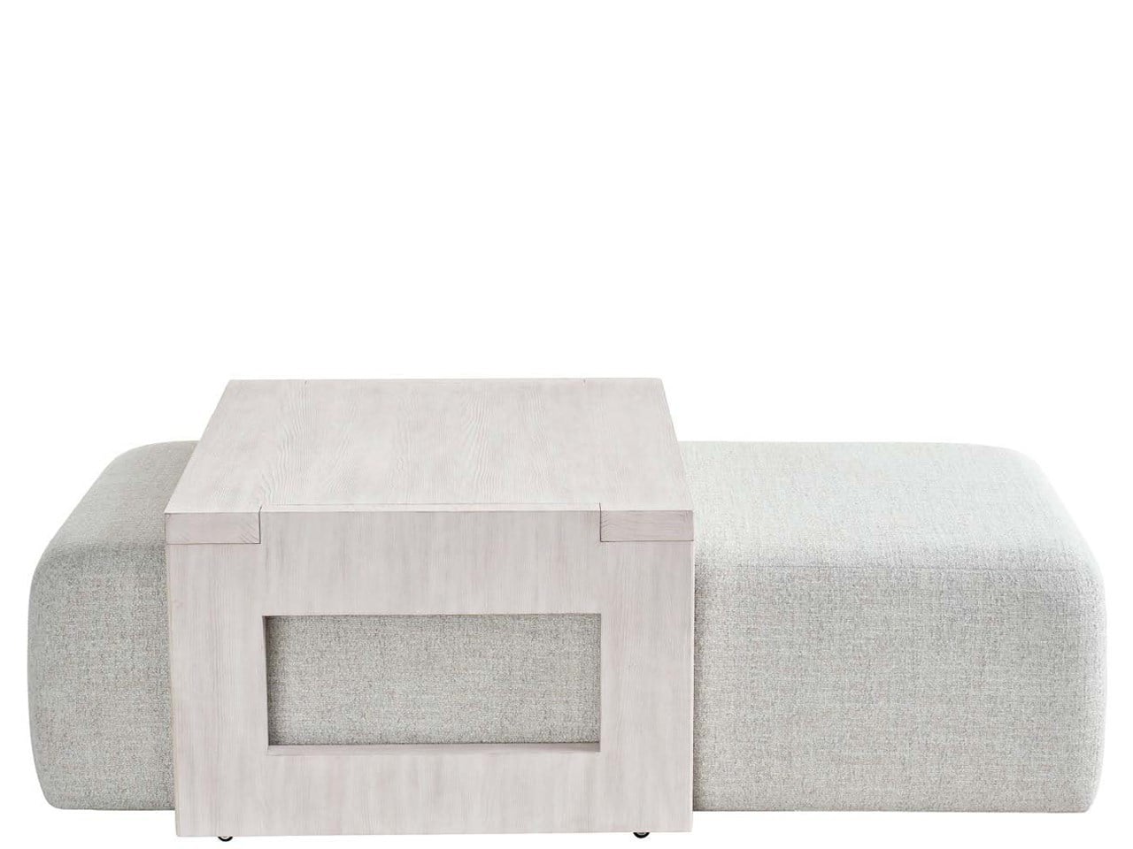 Dwell Glacier nesting cocktail ottoman and tray table