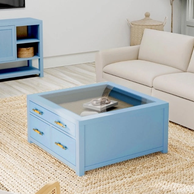 Hilton Head Coastal Blue 36" Collector Table