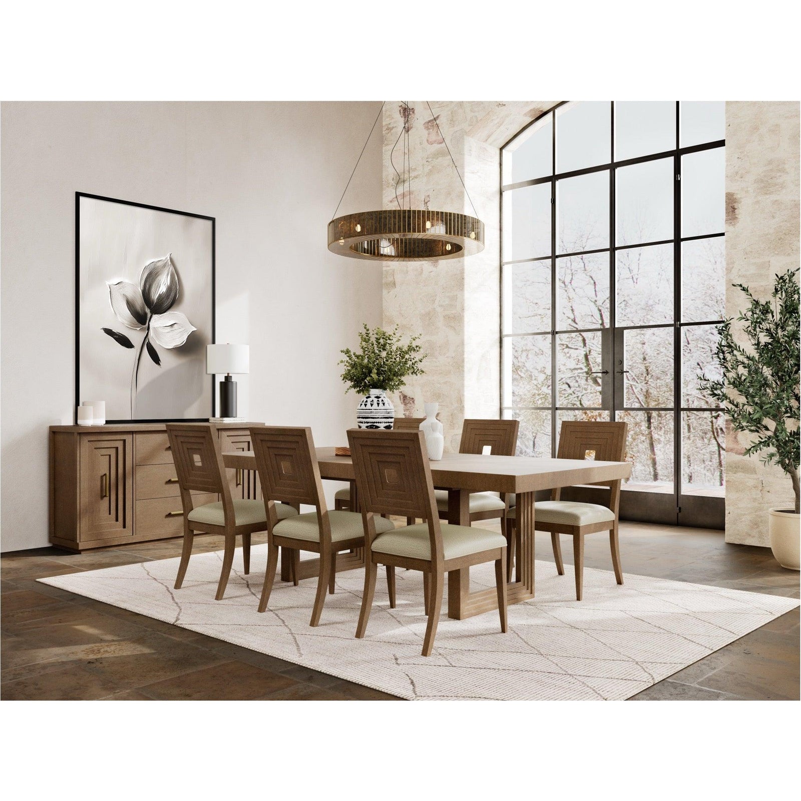 Stepstone Mink 7-Pc Dining Set Extendable (74-92")
