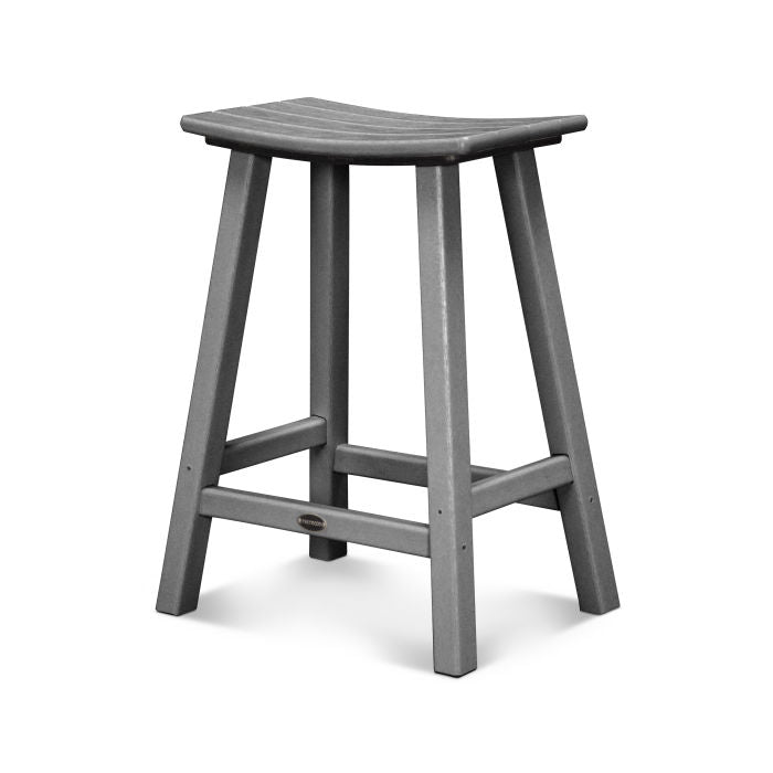 Polywood 24&quot; Saddle Counter Stool