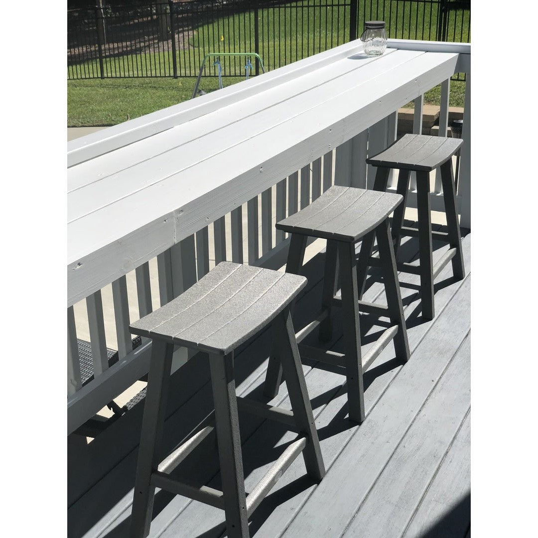 Polywood 24&quot; Saddle Counter Stool