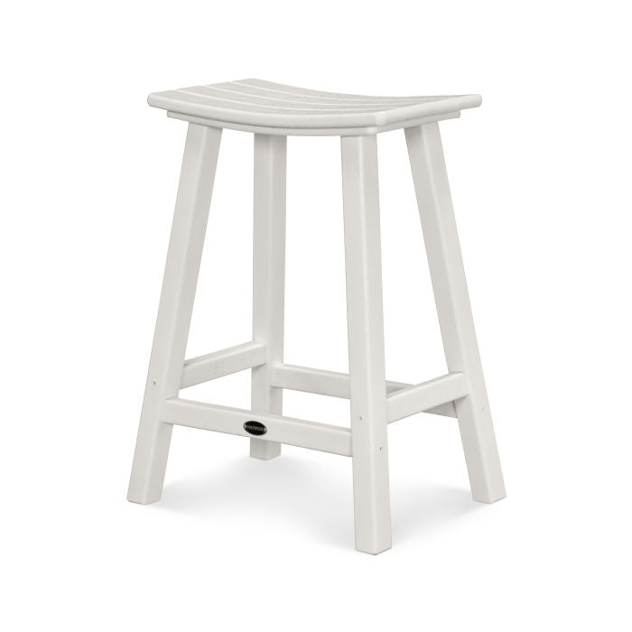 Polywood 24&quot; Saddle Counter Stool