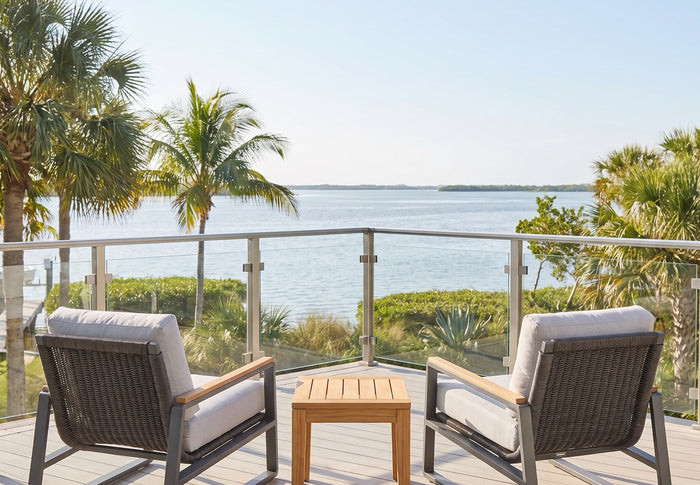 Teak Accent 3-Pc Balcony Set