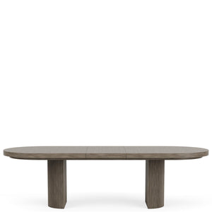 Sienna dining table extended to 108 inches, front view — view 4