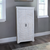 Sylvan 67&quot; Whitewashed Solid Wood Wine Cabinet