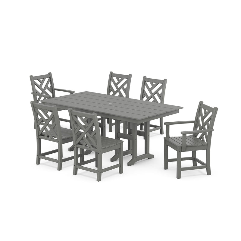 Chippendale 7-Piece Farmhouse Dining Set