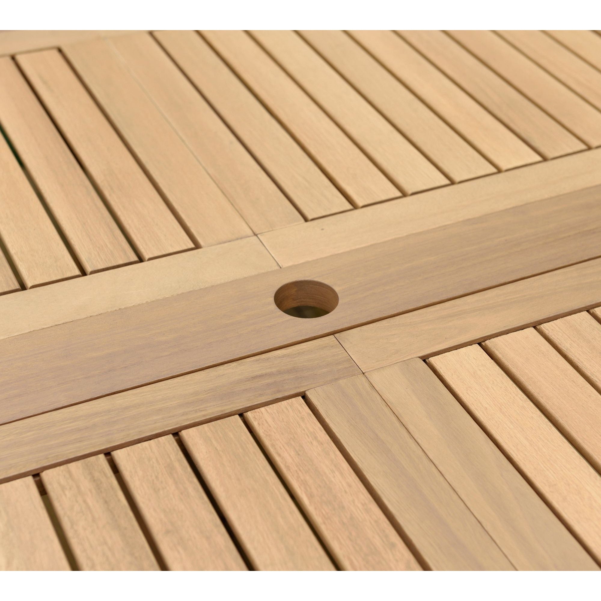 Harbour Teak Outdoor Patio Dining Table Only (Extendable Oval 71-95&quot; with 2 Self Storing Butterfly Leaves)