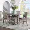 Valencia Two Tone Driftwood/Taupe 5pc Counter Height Dining Set with 54&quot; Round Table - New!