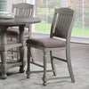 Valencia Two Tone Driftwood/Taupe 5pc Counter Height Dining Set with 54&quot; Round Table - New!