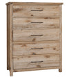 Dovetail Sunbleached 5 Drawer Chest