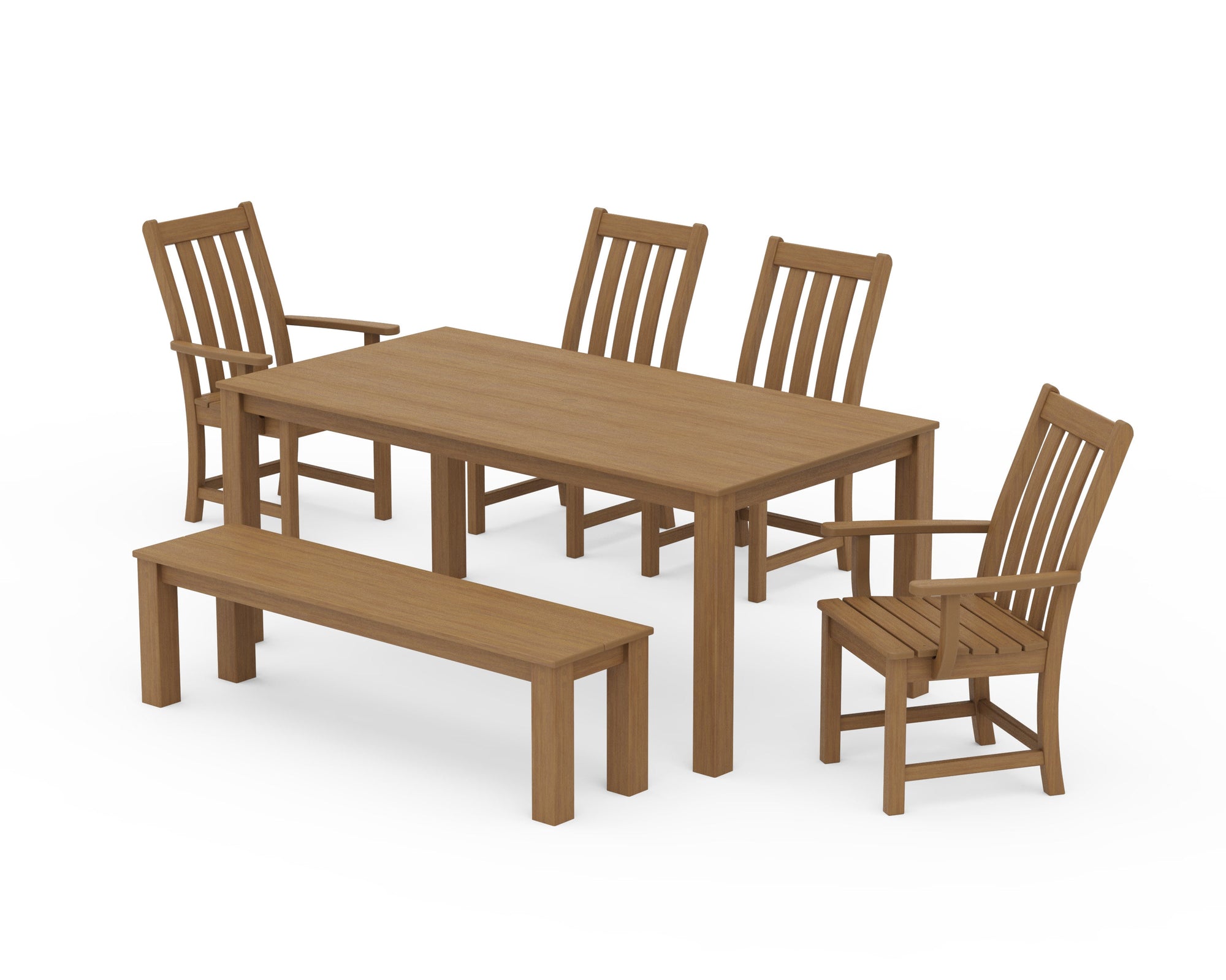 Vineyard 6-Piece Parsons Dining Set with Bench