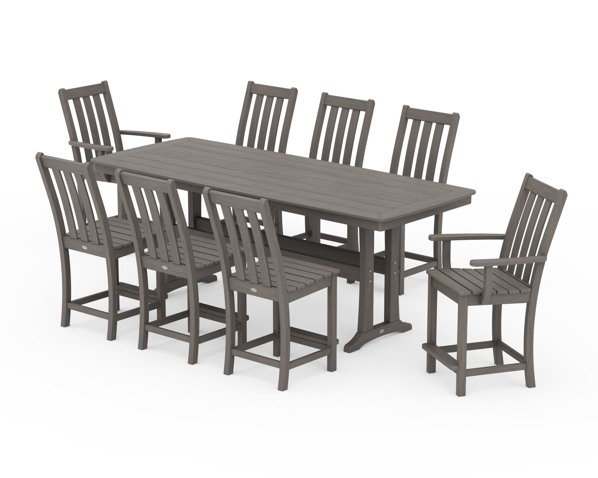 Vineyard 9-Piece Counter Set with Trestle Legs