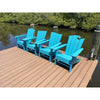 Polywood Wave Collection 4-Piece Adirondack Chair Set