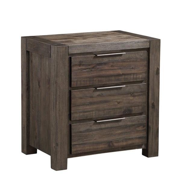 Savanna Coffee 3-Drawer Nightstand